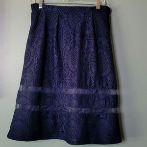 🌻Navy Blue Lace Skirt